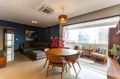 Apartamento com 3 dormitórios à venda, 143 m² por R$ 2.100.000,00 - Pompéia - Santos/SP