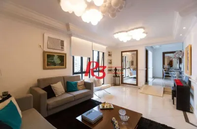 Apartamento com 4 dormitórios à venda, 196 m² por R$ 1.800.000,00 - Boqueirão - Santos/SP