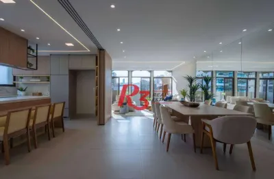 Apartamento com 4 dormitórios à venda, 270 m² por r$ 3.050.000,00 - boqueirão - santos/sp