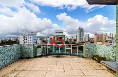 Cobertura no jardins do algarve, 260 m² - ponta da praia - santos/sp