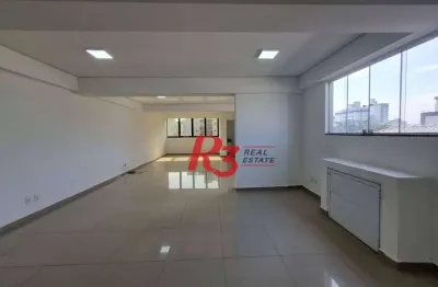 Sala para alugar, 65 m² por r$ 3.500,02/mês - embaré - santos/sp