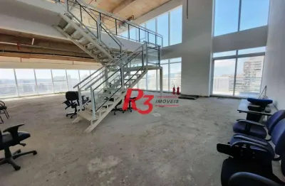 Andar corporativo para alugar, 648 m² por r$ 55.231,00/mês - gonzaga - santos/sp