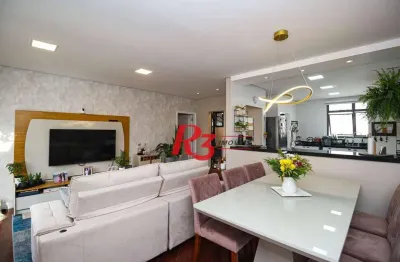 Apartamento com 3 dormitórios à venda, 117 m² por r$ 1.650.000,00 - boqueirão - santos/sp