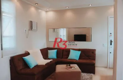 Apartamento com 2 dormitórios à venda, 58 m² por r$ 360.000,00 - centro - são vicente/sp