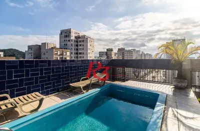 Cobertura com 2 dormitórios à venda, 167 m² por r$ 738.000,00 - boa vista - são vicente/sp