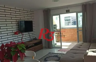 Apartamento duplex à venda, 208 m² por r$ 1.290.000,00 - marapé - santos/sp
