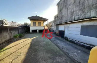 Terreno à venda no macuco em santos, 476 m², edícula completa ao fundo