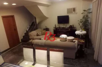 Apartamento duplex com 3 dormitórios à venda, 200 m² por r$ 1.200.000,00 - gonzaga - santos/sp