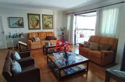 Apartamento com 4 dormitórios à venda, 242 m² - boqueirão - santos/sp