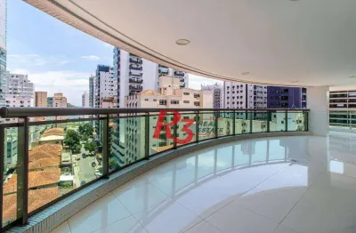 Apartamento à venda, 488 m² por r$ 9.050.000,00 - ponta da praia - santos/sp