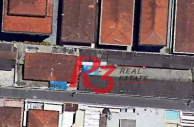 Terreno à venda, 936 m² por r$ 4.260.000,00 - boqueirão - santos/sp