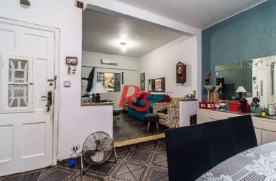 Sobreposta térrea com 2 dormitórios à venda, 135 m² - embaré - santos/sp