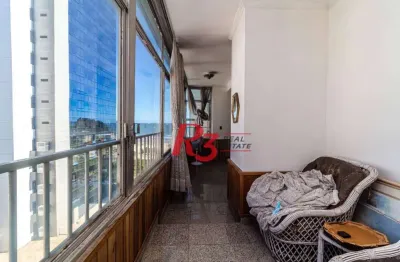 Apartamento com 3 dormitórios à venda, 207 m² - josé menino - santos/sp