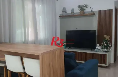 Apartamento com 2 dormitórios à venda, 62 m² por r$ 370.000,00 - marapé - santos/sp