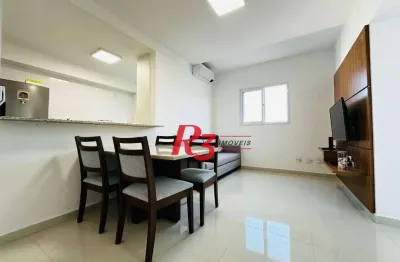 Apartamento com 2 dormitórios à venda, 69 m² por r$ 930.000,00 - boqueirão - santos/sp