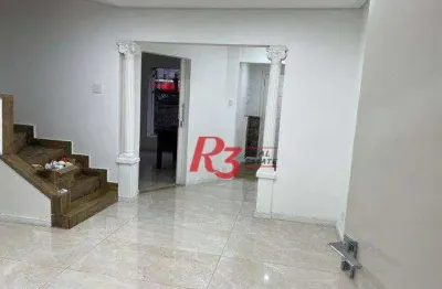 Sobrado para alugar, 200 m² por r$ 12.000,00/mês - josé menino - santos/sp