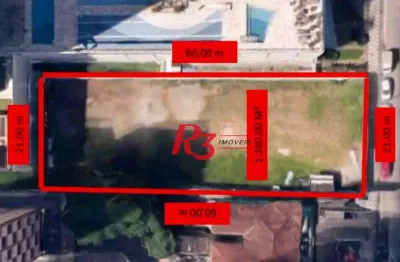 Terreno à venda, 1260 m² por r$ 15.120.000,00 - josé menino - santos/sp