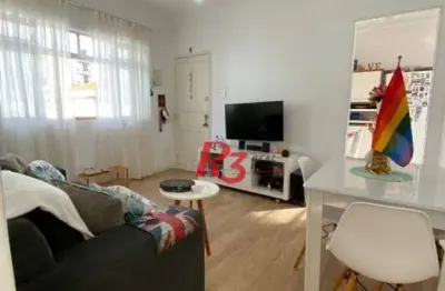 Apartamento com 2 dormitórios à venda, 58 m² - boqueirão - santos/sp