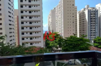Apartamento com 3 dormitórios à venda, 146 m²- vila maia - guarujá/sp