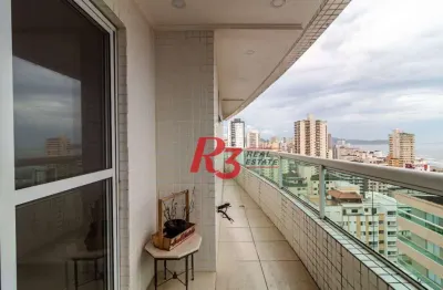 Apartamento com 3 dormitórios à venda, 168 m² - tupi - praia grande/sp