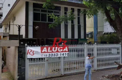 Sobrado com 10 dormitórios para alugar, 376 m² por r$ 9.900,00/mês - ponta da praia - santos/sp
