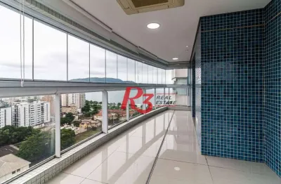 Apartamento com 4 dormitórios, 255 m² - venda por r$ 4.670.000,00 ou aluguel por r$ 33.130,83/mês - aparecida - santos/sp