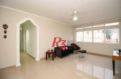 Apartamento com 2 dormitórios à venda, 110 m² - josé menino - santos/sp
