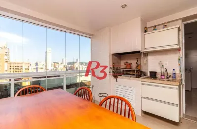 Apartamento com 2 dormitórios para alugar, 128 m² por r$ 11.000,00/mês - aparecida - santos/sp