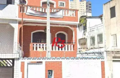 Sobrado com 2 dormitórios para alugar, 250 m² por r$ 6.000,00/mês - pompéia - santos/sp