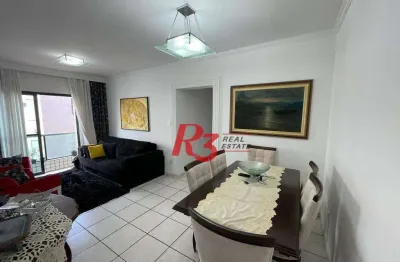 Apartamento com 3 dormitórios à venda, 120 m² por r$ 700.000,00 - campo grande - santos/sp