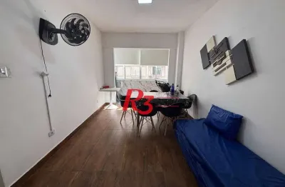 Apartamento com 1 dormitório à venda, 44 m² por r$ 345.000,00 - ponta da praia - santos/sp