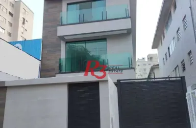 Sobrado com 2 dormitórios à venda, 100 m² - campo grande - santos/sp
