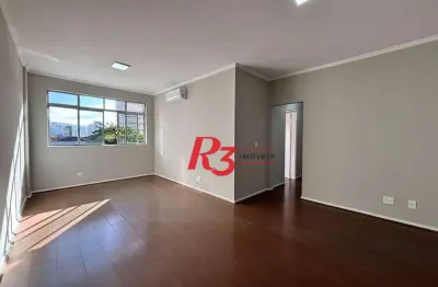 Apartamento com 2 dormitórios para alugar, 115 m² por R$ 5.500,00/mês - Gonzaga - Santos/SP