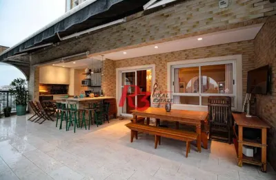 Cobertura à venda, 437 m² por r$ 5.600.000,00 - gonzaga - santos/sp