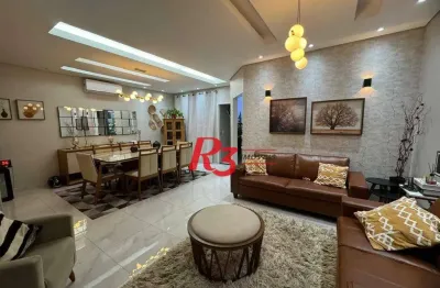 Casa com 3 dormitórios à venda, 189 m² por r$ 1.600.000,00 - campo grande - santos/sp