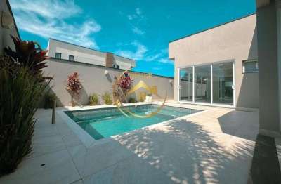 Casa à venda em paulínia, jardim américa, com 3 suítes, com 213 m², condominio villa bella siena