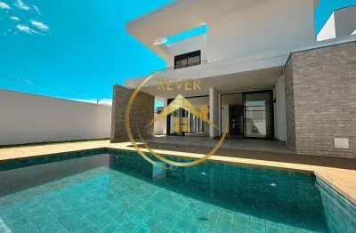 Casa à venda em paulínia, jardim vista alegre, com 5 suítes, com 262 m², santorini residencial club