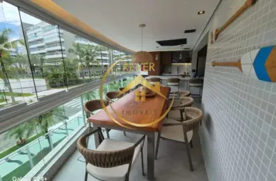 Apartamento à venda em bertioga, riviera, com 3 suítes, com 117 m², edifício calypso