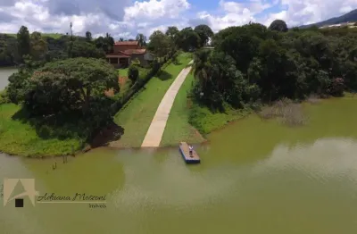 Casa pé na água  à venda em vargem/joanópolis  sp, represa das serras: 7 quartos, 7 suítes, 2 salas, 9 banheiros, 5 vagas, 500m².