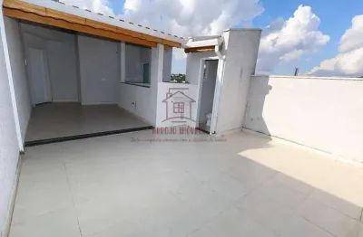 Cobertura para venda em santo andré, vila pires, 2 dormitórios, 1 suíte, 3 banheiros, 2 vagas