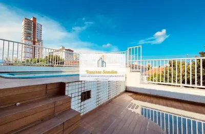 Sobreposta alta duplex, 5 suítes, piscina, churrasqueira, 2 vagas, varanda, quintal