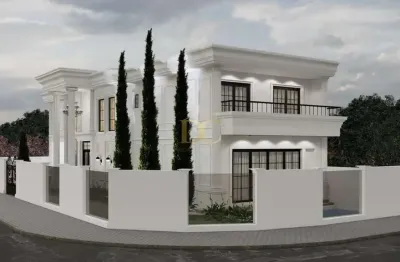 Casa alto padrão arquitetura neoclássica com 261m² e 3 suítes