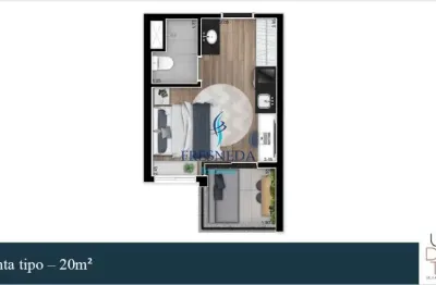 Apartamento studio  padrão para venda no bairro jardim das bandeiras, 1 dorm, 20 m²