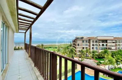 Cobertura beach living, vista mar, com 3 dormitórios à venda, 277 m² por r$ 2.000.000 - porto das dunas - aquiraz/ce