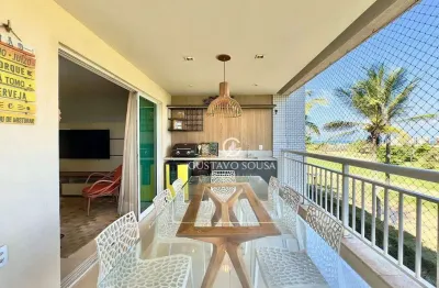 Apartamento no golf ville resort com 3 dormitórios à venda, 102 m² por r$ 1.350.000 - porto das dunas - aquiraz/ce