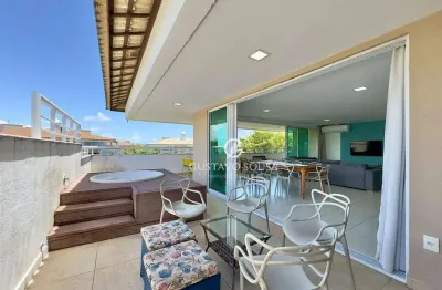 Golf ville apartamento cobertura com 3 dormitórios à venda, 176 m² por r$ 2.550.000 - porto das dunas - aquiraz/ce