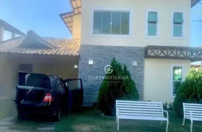 Vendo excelente casa duplex  310m2, 3 suítes, 4 vagas de garagem, projetado, deck, quintal amplo em condomínio no eusébio -ce.  valor 1.200.000.