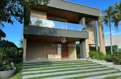 Casa poente de alto padrão no residencial ceará, cidade alpha. com 5 suítes, mobiliada e projetada. r$ 2.350.000,00. cidade alpha ceará, eusebio