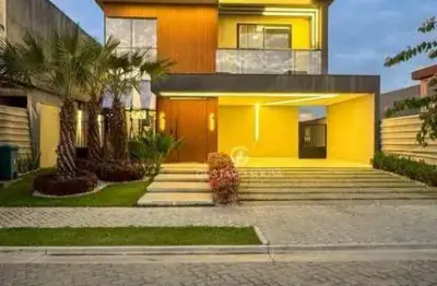 Casa com 4 dormitórios, 300 m² - venda por r$ 2.350.000,00 ou aluguel por r$ 17.680,00/mês - cidade alpha - eusébio/ce