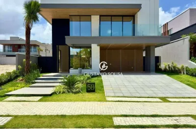 Casa com 4 dormitórios à venda, 345 m² por r$ 3.400.000,00 - cidade alpha - eusébio/ce